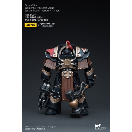 Warhammer The Horus Heresy Action Figure 1/18 Sons of Horus Justaerin Terminator Squad Justaerin with Thunder Hammer 12 cm