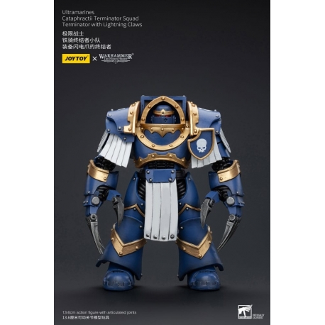 Warhammer The Horus Heresy Action Figure 1/18 Ultramarines Cataphractii Terminator Squad Terminator with Lightning Claws 14 cm
