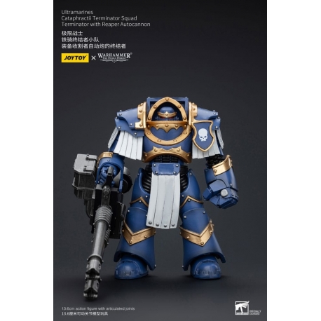 Warhammer The Horus Heresy Action Figure 1/18 Uitramarines Cataphractii Terminator Squad Terminator with Reaper Autocannon 14 cm