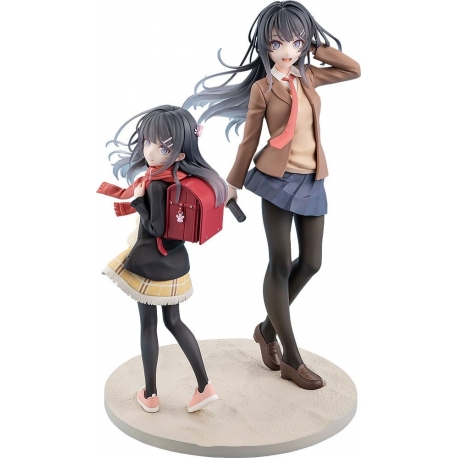 Rascal Does Not Dream of a Knapsack Kid PVC Statue Mai Sakurajima High School Graduation Ver. & Knapsack Kid 19 cm