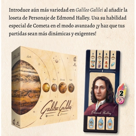 Galileo Galilei - Edmond Halley Promo from Maldito Games (Spanish)
