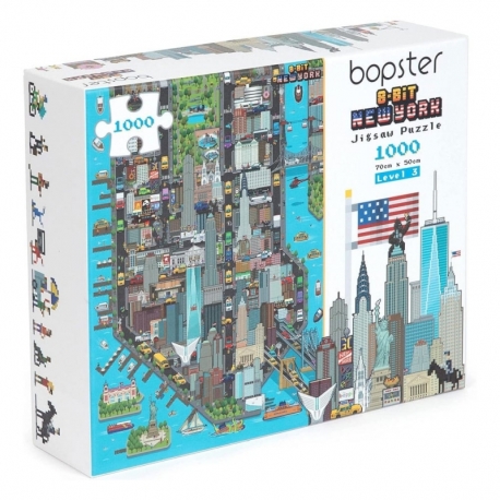 8-Bit Pixel Puzzle New York Level 3 1000 Piezas