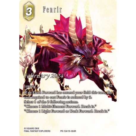 Final Fantasy TCG Opkit Fenrir (16+4) Febrero 24 de Square Enix