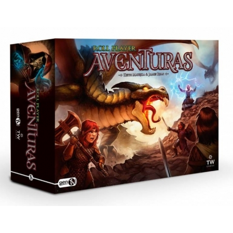 Roll Player Adventures board game from GenXGames (Spanish)