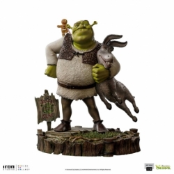 Shrek Statue 1/10 Deluxe Art Scale Shrek, Donkey and The Gingerbread Man 26 cm
