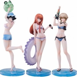 Steins Gate PAck from 3 Estatuas PVC 1/7 Suzuha Amane, Kurisu Makise, Mayuri Shiina Swimsuit Ver.