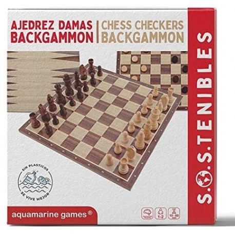 Ajedrez Damas Backgammon Fsc 100%