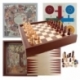 6 Games in 1: Parcheesi, Goose, Chess, Ladder, Checkers and Backgammon