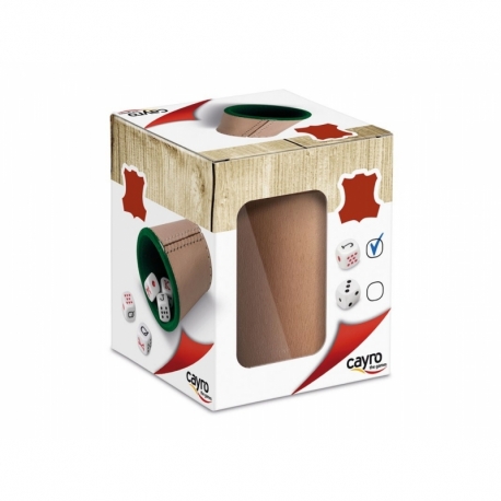 Leather Dice Cup and 5 16mm Poker Dice