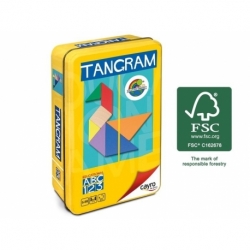 Tangram (Madera Fsc) De Colores En Caja De Metal