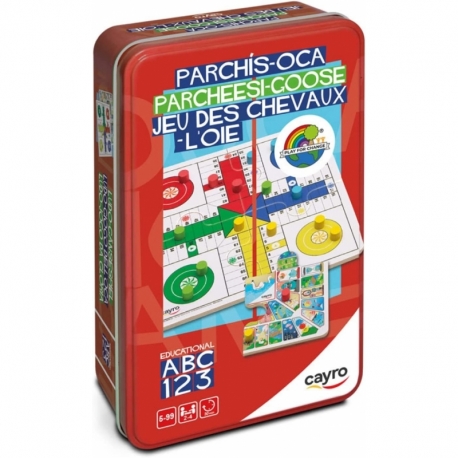 Parcheesi Goose Travel Metal Box FSC. 100%