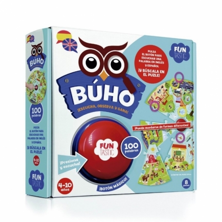 Puzzle Botón Buho 100 Palabras