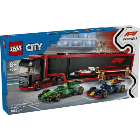Lego City F1 Truck with F1 Cars - RB20 and AMR24