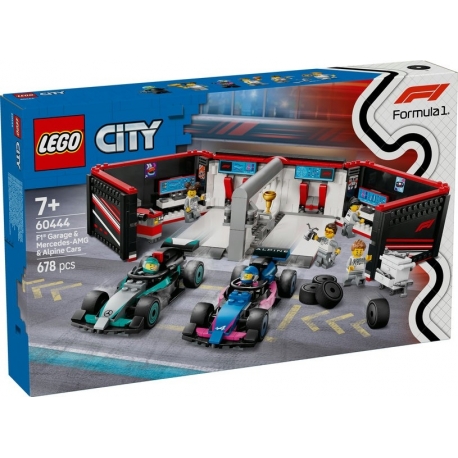 Lego City F1 F1 Garage with Mercedes-Amg and Alpine Carport