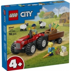 Lego City - Red Tractor with Trailer and Sheep