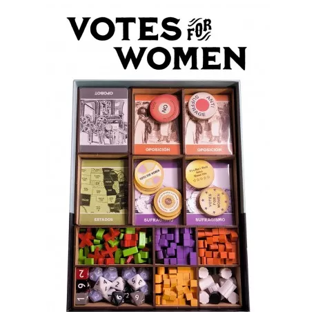 Insert compatible with the VOTES FOR WOMEN board game by Without Mess