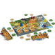 In My First Stone Age, a children's version of the Stone Age family game, the players collect goods and build their own settleme
