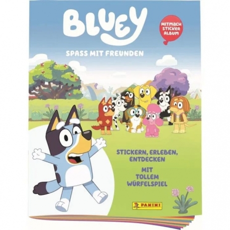 Bluey Spaß mit Freunden Sticker Collection Álbum para Cromos (Alemán)