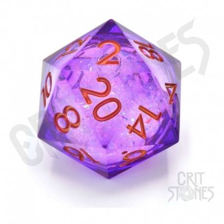 CritStones Liquid Core dados D20 Feywild Sparkle 3 cm