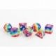FanRoll Sharp Edge Silicone Dice Set Rainbow (7)