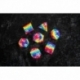 FanRoll Sharp Edge Silicone Dice Set Rainbow (7)
