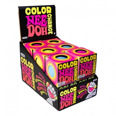 NeeDoh Bolas Antiestrés 6 cm Color Changing NeeDoohs Expositor (12)
