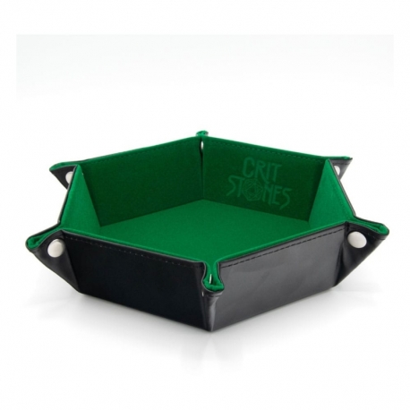 CritStones Bandeja plegable para dados Green