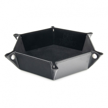 CritStones Bandeja plegable para dados Black