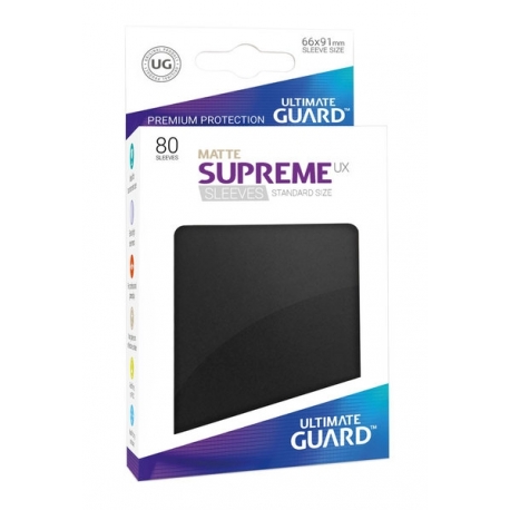 Ultimate Guard Supreme Ux Sleeves Standard Size Matte Black (80)