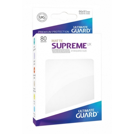 Ultimate Guard Supreme Ux Sleeves Standard Size Matte White (80)