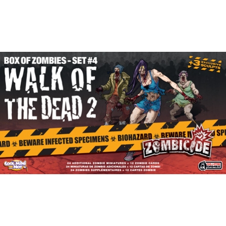 Walk Of The Dead 2 es una expansión compuesta por 24 zombies en miniatura para completar Zombicide