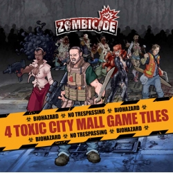 Extra pack of double-sided boards to play the game Zombicide Toxic City Mall