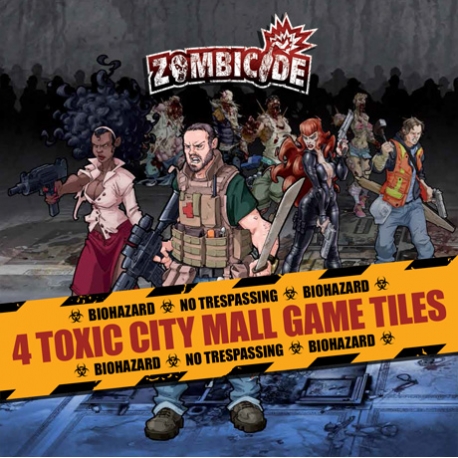 Pack extra de tableros de doble cara para jugar al juego Zombicide Toxic City Mall