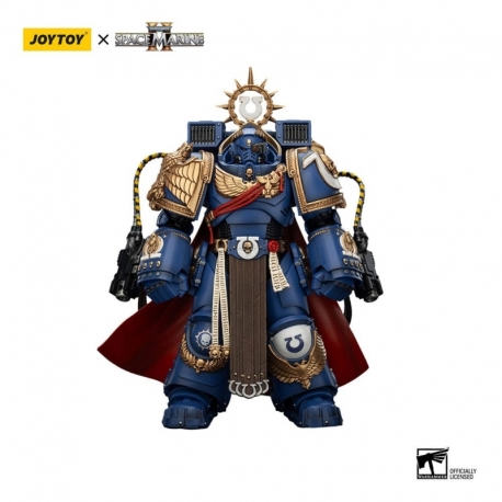 Warhammer 40k Action Ultramarines Marneus Calgar Chapter Master with MKX Gravis Armour and Gauntlets of Ultramar 20 cm