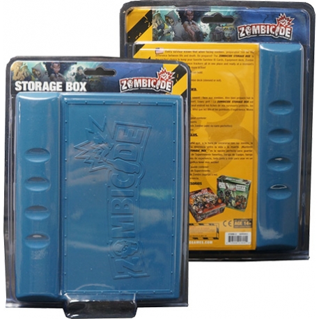 Caja de almacenamiento azul para tarjetas, dados y fichas de Zombicide