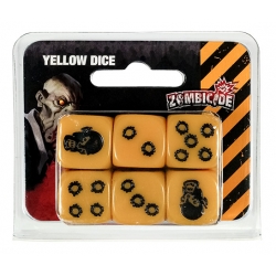 Dados Amarillos especiales para jugar a Zombicide de color amarillo