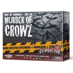 Murder Of Crowz es un pack de 15 miniaturas de cuervos zombies que sirven como expansión para el juego de mesa Zombicide