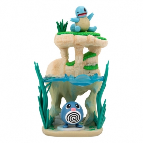 Pokémon Environment Set Figuras Shoreside Lago de la Ribera & Poliwag & Squirtle 5 cm