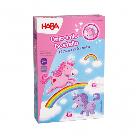 Unicornio Destello El tesoro de las nubes juego educativo de Haba