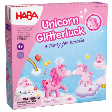 Juego de mesa para niños El unicornio Destello - Una fiesta para Rosalie de Haba Games