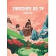 Promotional cards for the board game Tea Gardens by Maldito Games