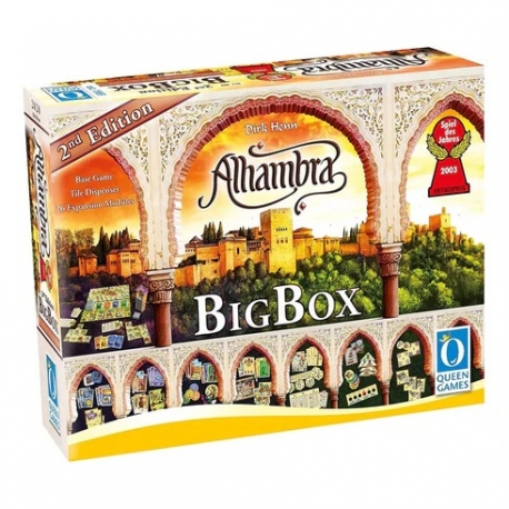 Table game Alhambra 2nd Edition Big Box & Trayz (English/German) from the company Queen Games