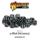 Spot Dice 10mm - Black D6 (30)