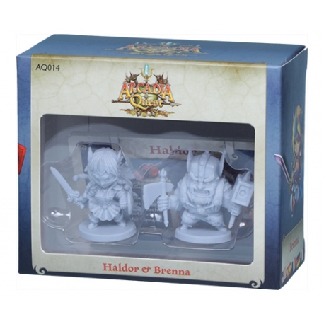 Arcadia Quest: Haldor and Brenna expansion basic game miniatures