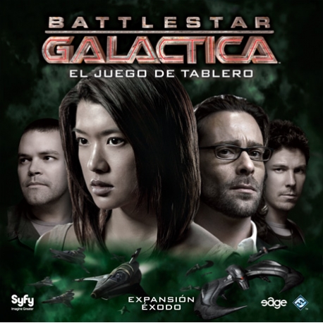Exodus is an expansion to complete the basic cooperative table game Battlestar Galactica TV serie