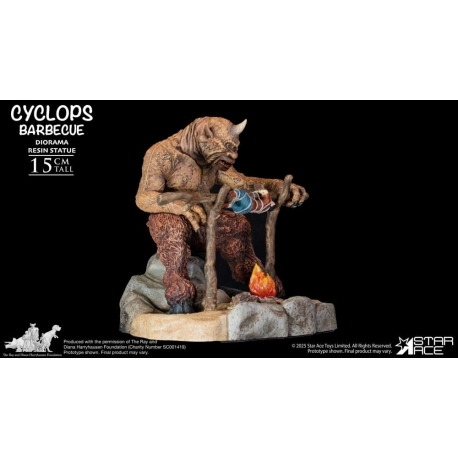 Ray Harryhausen Estatua 1/8 Cyclops Barbecue Scene 17 cm