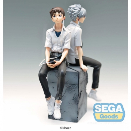 Rebuild of Evangelion Estatua Luminasta PVC Shinji & Kaworu Evangelion: New Theatrical Edition Shinji Ver. 17 cm