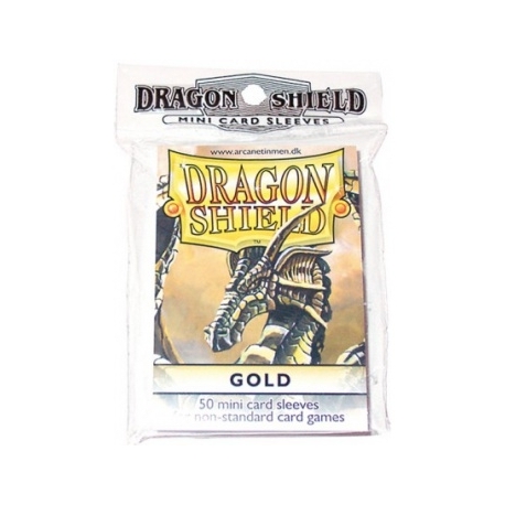 DRAGON SHIELD SMALL SLEEVES - GOLD (50 SLEEVES)