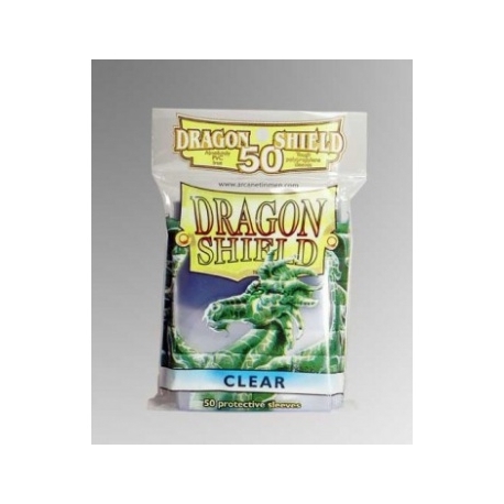 DRAGON SHIELD STANDARD SLEEVES - CLEAR (50 SLEEVES)