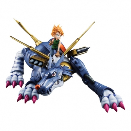 Digimon Adventure Serie G.E.M. Precious Estatua PVC Metal Garurumon & Ishida Yamato 30 cm